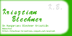 krisztian blechner business card
